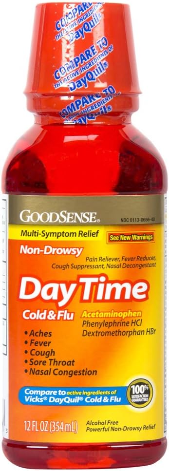 MULTI-SYMPTOM DAYTIME COLD & FLU LIQUID 12oz