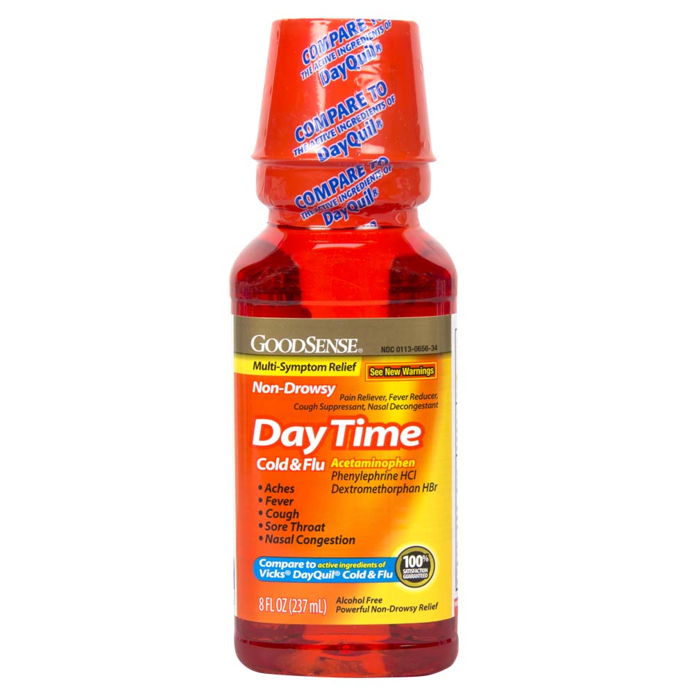 MULTI-SYMPTOM DAYTIME COLD & FLU LIQUID 8oz