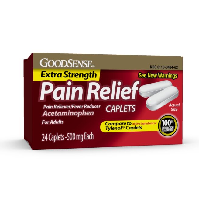 PAIN RELIEVER XS ACETAMINOFEN 500MG CAP 24CT