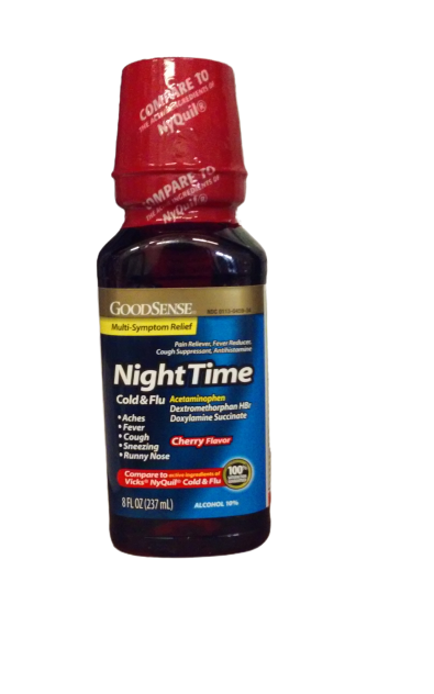 NIGHT TIME COLD/FLU CHERRY FLAVOR LIQUID 8oz