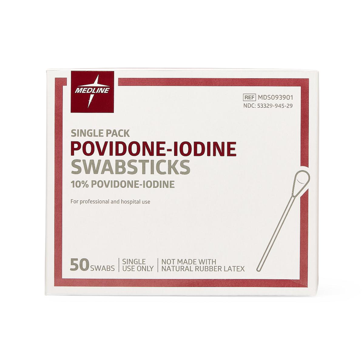 POVIDONE- LODINE PVP SINGLE USE SWABSTICKS 50 CT