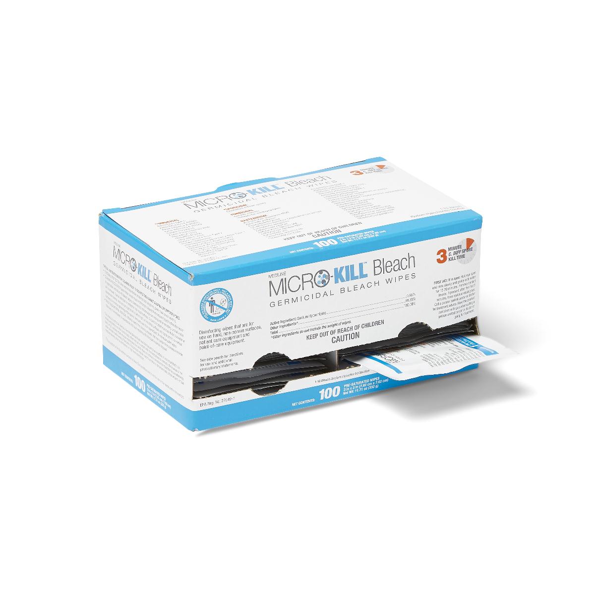MICRO-KILL BLEACH GERMICIDAL BLEACH WIPES 3X3 100CT