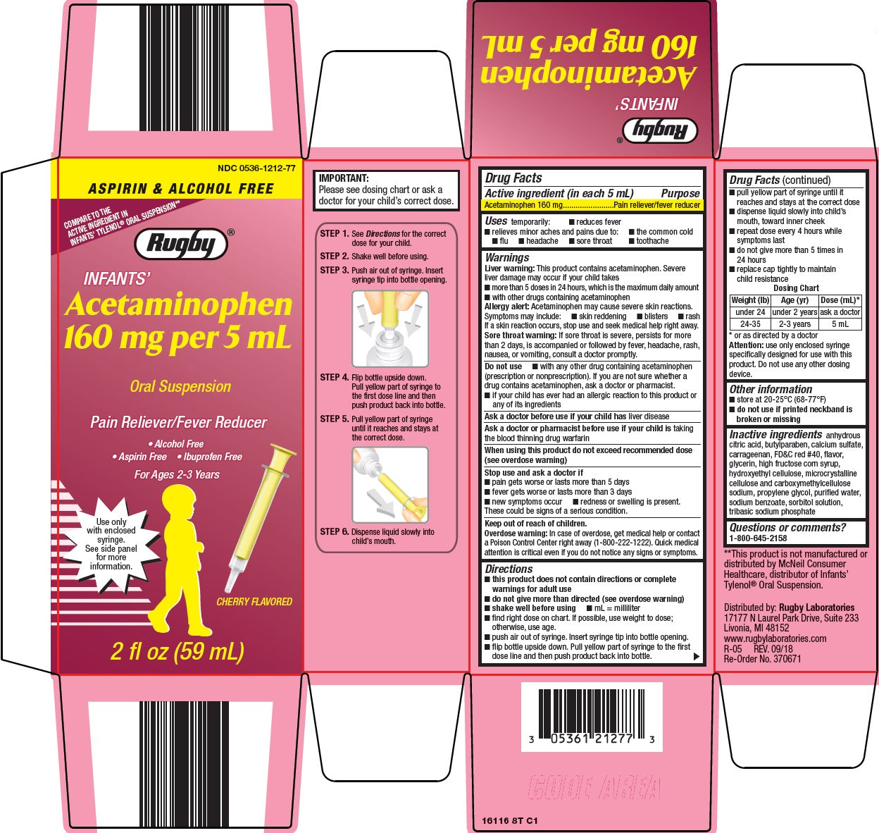 INFANT ACETAMINOPHEN CHERRY 160MG PER 5mL 2fL OZ (59ML)