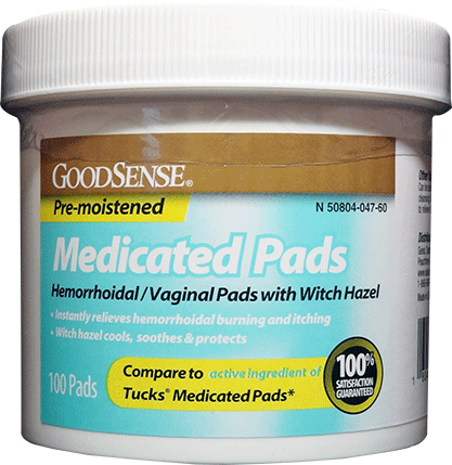 MEDICATED PADS CANISTER 100CT