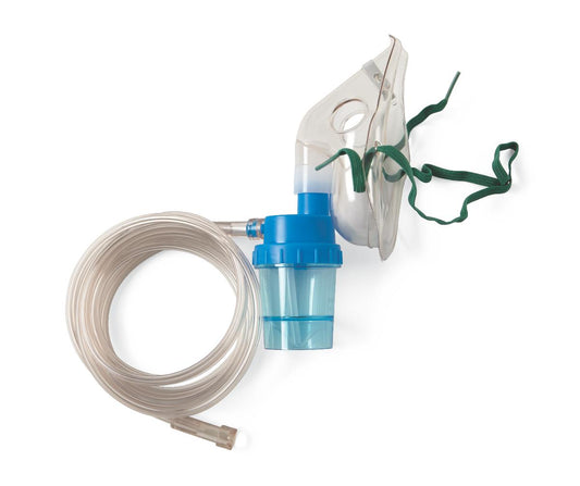 Nebulizer Mask Adult Disposable Sidestream 7' Tube with Reservoir 1CT