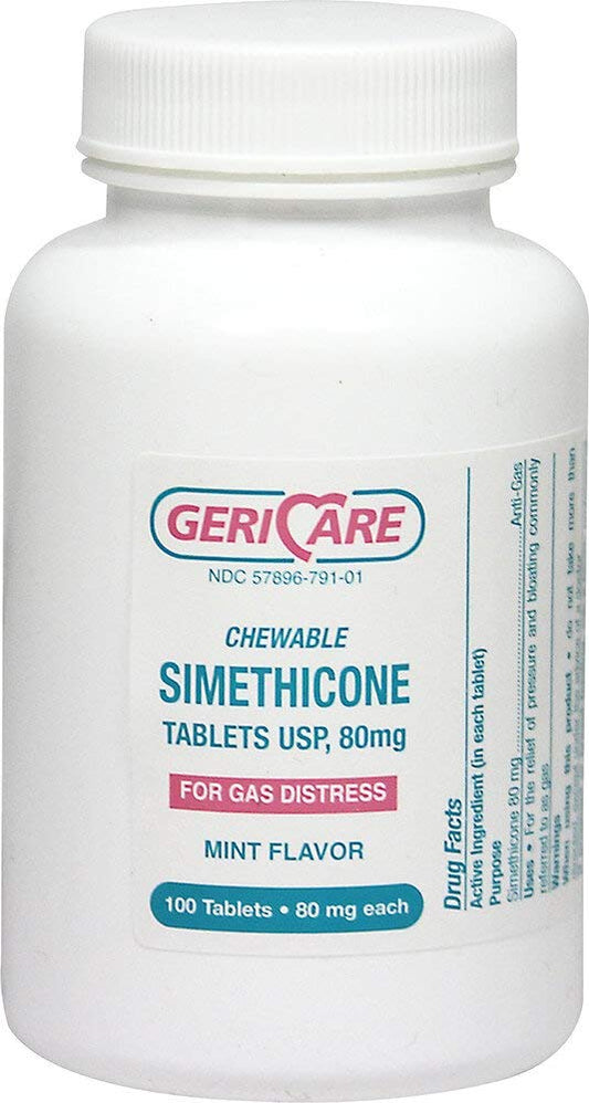 Simethicone 80mg Mylanta Gas Tabs 100ct