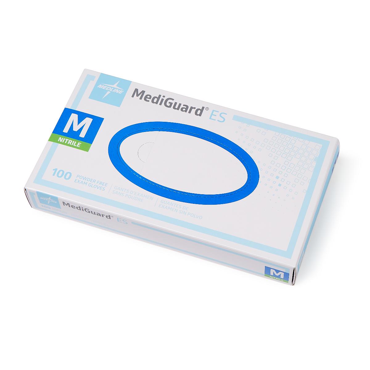 Mediguard ES Powder-Free Nitrile Exam Gloves Medium 100ct