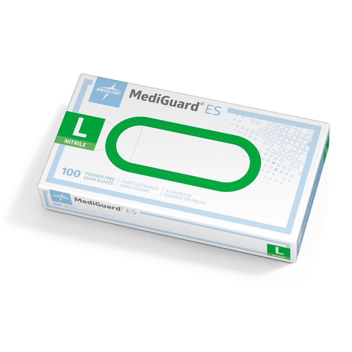 Mediguard ES Powder-Free Nitrile Exam Gloves Large 100ct