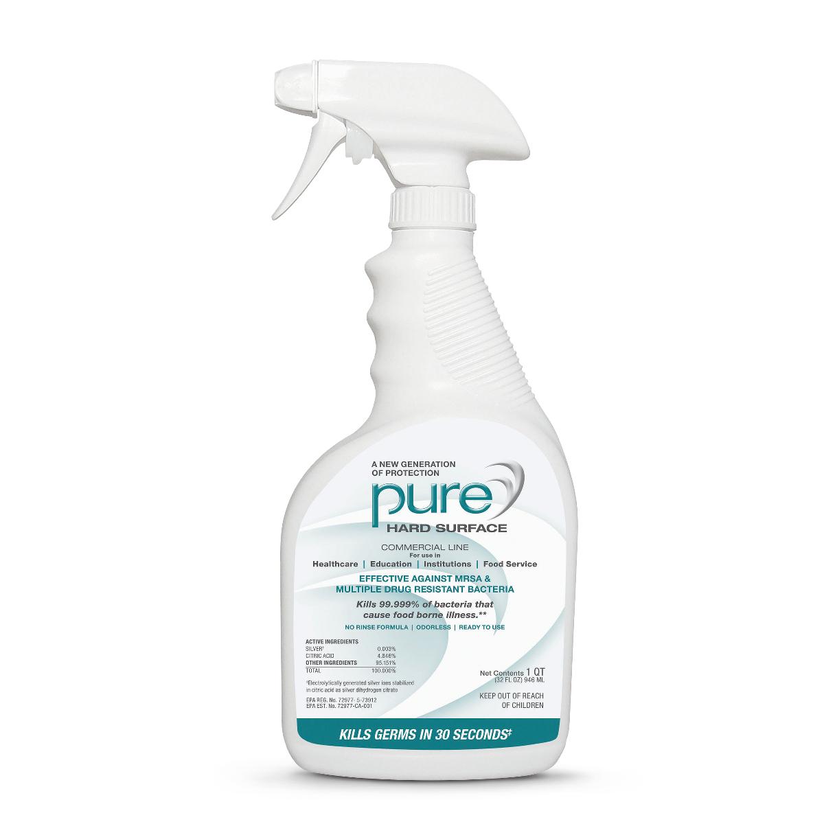 PURE HARD SURFACE DISINFECTANT SILVER 32oz 6CT