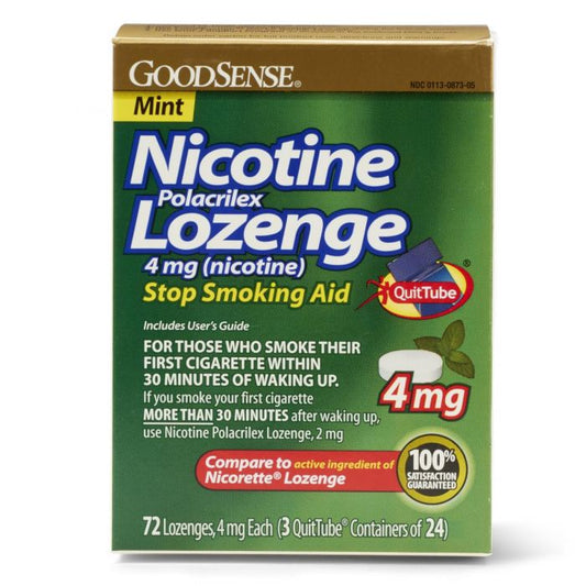 Nicotine Lozenge Quit Tube Mint 4mg 72ct