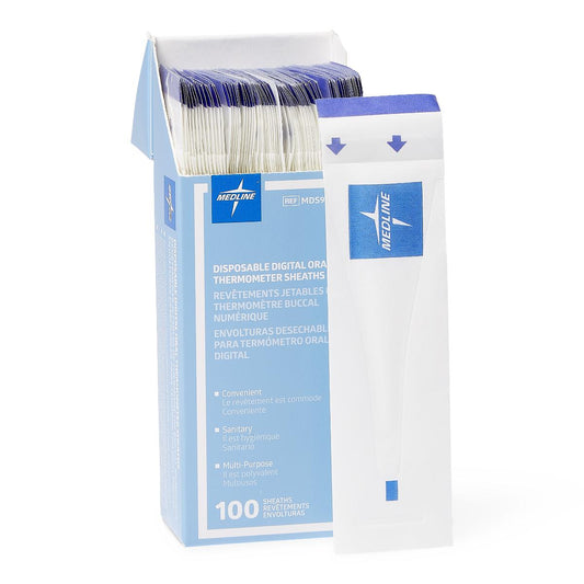 SHEATHS FOR ORAL DIGITAL THERMOMETERS 100CT