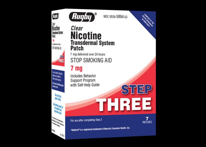 Nicotine Transdermal 7mg/24hr Patch, Step 3,7ct