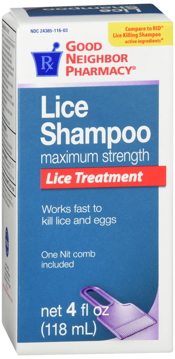 LICE TREATMENT SHAMPOO MAXIMUM STRENGTH 4oz